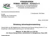 Ausschnitt Einladung JHV Förderverein